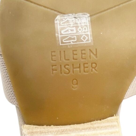 Eileen Fisher Hilly Wedge d'Orsay Pump in Earth Beige Taupe Suede Women’s Size 9 - Picture 15 of 16